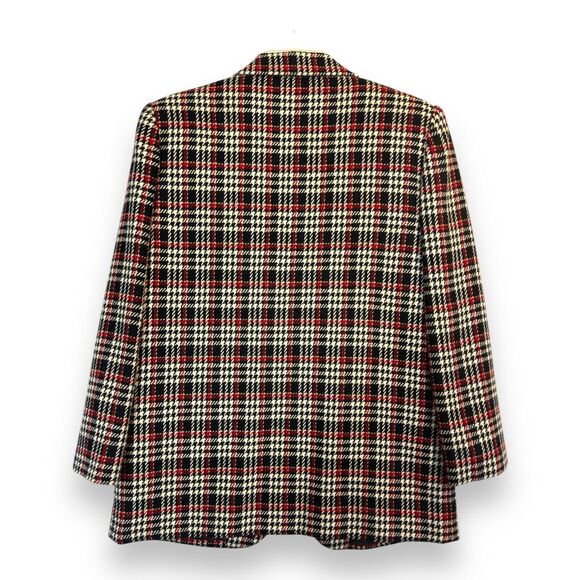 VTG Wool Blazer Savannah 6P Petite Plaid Tartan Old Money Dark Academia Preppy - Picture 8 of 10